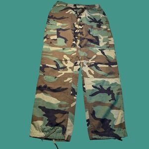 US Military BDU Cargo Pants Medium X-Long Woodland Camo Ripstop Army 32x34